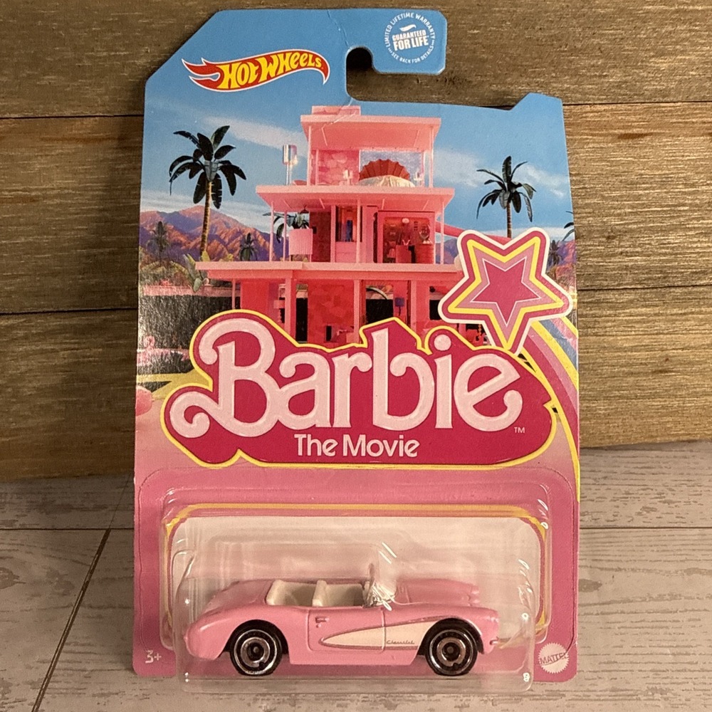 Hot Wheels 1956 Corvette 2023 Barbie The Movie Pink Die Cast Car Convertible